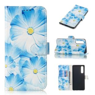 Colored Drawing Marble Pattern Horizontal Flip PU Leather Case with Holder & Card Slots & Wallet For Huawei P30(Orchid)