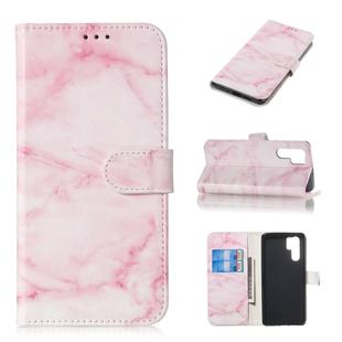 Colored Drawing Marble Pattern Horizontal Flip PU Leather Case with Holder & Card Slots & Wallet For Huawei P30 Pro(Pink)