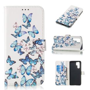 Colored Drawing Marble Pattern Horizontal Flip PU Leather Case with Holder & Card Slots & Wallet For Huawei P30 Pro(Little Butterflies)