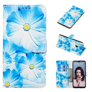 Colored Drawing Marble Pattern Horizontal Flip PU Leather Case with Holder & Card Slots & Wallet For Huawei P30 Lite / Nova 4e(Orchid)