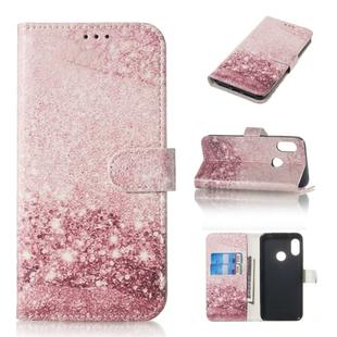 Colored Drawing Marble Pattern Horizontal Flip PU Leather Case with Holder & Card Slots & Wallet For Xiaomi Redmi 6 Pro / Mi A2 Lite(Rose Gold)