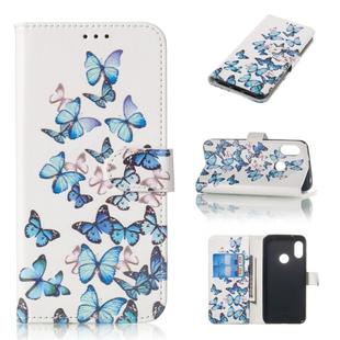 Colored Drawing Marble Pattern Horizontal Flip PU Leather Case with Holder & Card Slots & Wallet For Xiaomi Redmi 6 Pro / Mi A2 Lite(Little Butterflies)