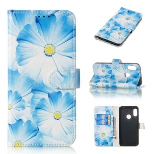 Colored Drawing Marble Pattern Horizontal Flip PU Leather Case with Holder & Card Slots & Wallet For Xiaomi Redmi 6 Pro / Mi A2 Lite(Orchid)