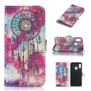 Colored Drawing Marble Pattern Horizontal Flip PU Leather Case with Holder & Card Slots & Wallet For Huawei Honor 10 Lite(Butterfly Wind Chimes)