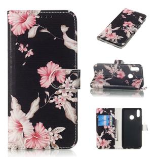 Colored Drawing Marble Pattern Horizontal Flip PU Leather Case with Holder & Card Slots & Wallet For Huawei Honor 10 Lite(Azalea)