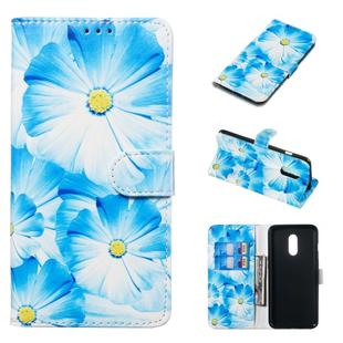 Colored Drawing Marble Pattern Horizontal Flip PU Leather Case with Holder & Card Slots & Wallet For OnePlus 7(Orchid)
