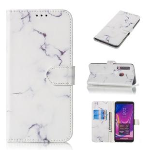 Colored Drawing Marble Pattern Horizontal Flip PU Leather Case with Holder & Card Slots & Wallet For Galaxy A9 (2018)(White)