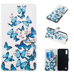 Colored Drawing Marble Pattern Horizontal Flip PU Leather Case with Holder & Card Slots & Wallet For Galaxy A10 / M10(Little Butterflies)