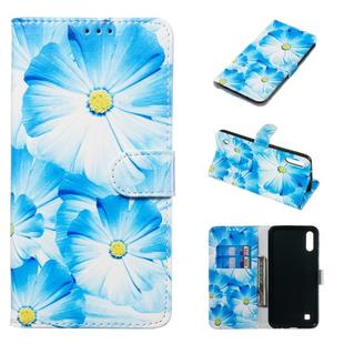 Colored Drawing Marble Pattern Horizontal Flip PU Leather Case with Holder & Card Slots & Wallet For Galaxy A10 / M10(Orchid)