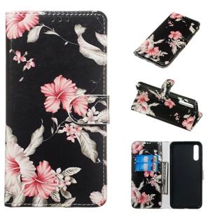 Colored Drawing Marble Pattern Horizontal Flip PU Leather Case with Holder & Card Slots & Wallet For Galaxy A50(Azalea)