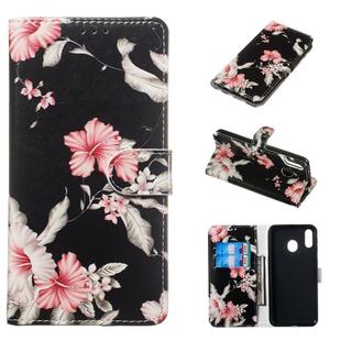 Colored Drawing Marble Pattern Horizontal Flip PU Leather Case with Holder & Card Slots & Wallet For Galaxy M20(Azalea)