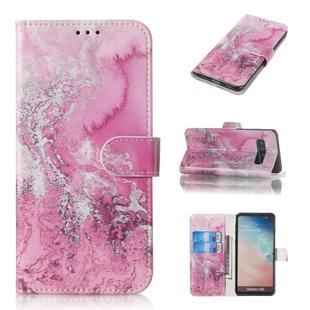 Colored Drawing Marble Pattern Horizontal Flip PU Leather Case with Holder & Card Slots & Wallet For Galaxy S10(Seawater)