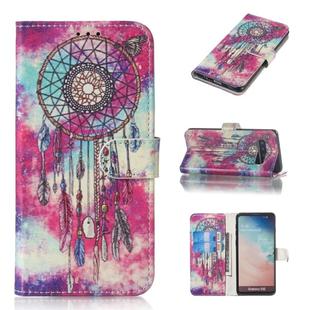 Colored Drawing Marble Pattern Horizontal Flip PU Leather Case with Holder & Card Slots & Wallet For Galaxy S10(Butterfly Wind Chimes)