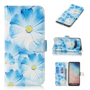 Colored Drawing Marble Pattern Horizontal Flip PU Leather Case with Holder & Card Slots & Wallet For Galaxy S10(Orchid)