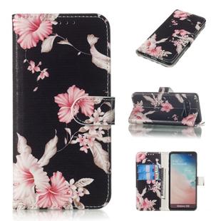 Colored Drawing Marble Pattern Horizontal Flip PU Leather Case with Holder & Card Slots & Wallet For Galaxy S10(Azalea)