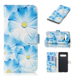 Colored Drawing Marble Pattern Horizontal Flip PU Leather Case with Holder & Card Slots & Wallet For Galaxy S10+(Orchid)