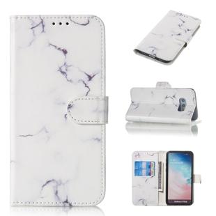 Colored Drawing Marble Pattern Horizontal Flip PU Leather Case with Holder & Card Slots & Wallet For Galaxy S10e(White)
