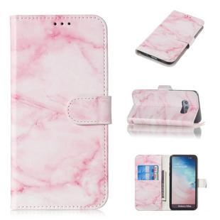 Colored Drawing Marble Pattern Horizontal Flip PU Leather Case with Holder & Card Slots & Wallet For Galaxy S10e(Pink)