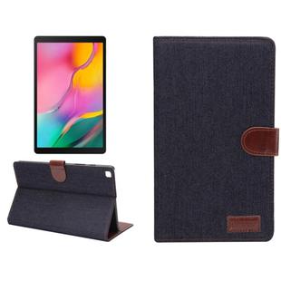 Dibase Denim Texture Horizontal Flip PC + PU Leather Case with Holder & Card Slots & Sleep / Wake-up Function For Galaxy Tab A 8.0 inch (2019) / T290 / T295(Black)