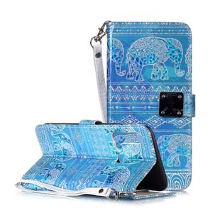 Magic 3D Bright Coloured Drawing Pattern Horizontal Flip PU Leather Case with Holder & Card Slots & Wallet & Photo Frame for Huawei P20 Lite(Tribes Elephant)