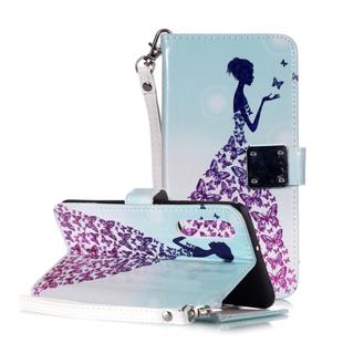Magic 3D Bright Coloured Drawing Pattern Horizontal Flip PU Leather Case with Holder & Card Slots & Wallet & Photo Frame for Huawei P30(Butterfly Princess)
