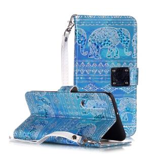Magic 3D Bright Coloured Drawing Pattern Horizontal Flip PU Leather Case with Holder & Card Slots & Wallet & Photo Frame for Huawei P30(Tribes Elephant)