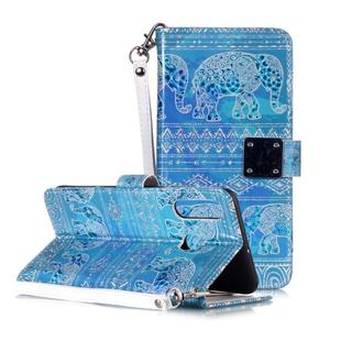 Magic 3D Bright Coloured Drawing Pattern Horizontal Flip PU Leather Case with Holder & Card Slots & Wallet & Photo Frame for Huawei P30 Lite(Tribes Elephant)