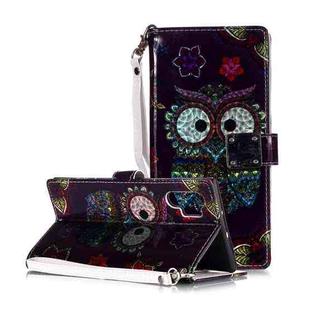 Magic 3D Bright Coloured Drawing Pattern Horizontal Flip PU Leather Case with Holder & Card Slots & Wallet & Photo Frame for Galaxy Note 10+(Owl)