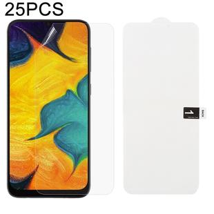 25 PCS Soft Hydrogel Film Full Cover Front Protector with Alcohol Cotton + Scratch Card for Galaxy A30