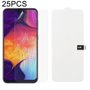 25 PCS Soft Hydrogel Film Full Cover Front Protector with Alcohol Cotton + Scratch Card for Galaxy A50