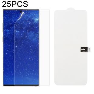 25 PCS Soft Hydrogel Film Full Cover Front Protector with Alcohol Cotton + Scratch Card for Galaxy Note 10+