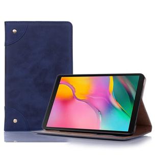 Retro Book Style Horizontal Flip Leather Case with Holder & Card Slots & Wallet for Galaxy Tab A 8.0 (2019)(Dark Blue)
