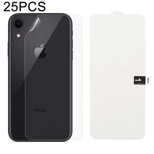 25 PCS Soft Hydrogel Film Full Cover Back Protector with Alcohol Cotton + Scratch Card for iPhone XR