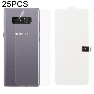 25 PCS Soft Hydrogel Film Full Cover Back Protector with Alcohol Cotton + Scratch Card for Galaxy Note 8