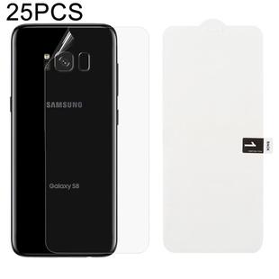 25 PCS Soft Hydrogel Film Full Cover Back Protector with Alcohol Cotton + Scratch Card for Galaxy S8