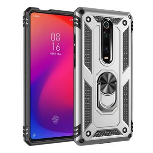 Armor Shockproof TPU + PC Protective Case with 360 Degree Rotation Holder for Xiaomi Redmi K20(Silver)