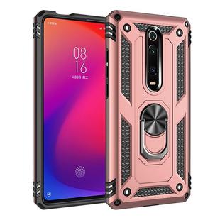 Armor Shockproof TPU + PC Protective Case with 360 Degree Rotation Holder for Xiaomi Redmi K20(Rose Gold)