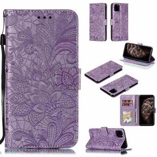 Lace Flower Horizontal Flip Leather Case with Holder & Card Slots & Wallet for iPhone 11 Pro Max(Purple)