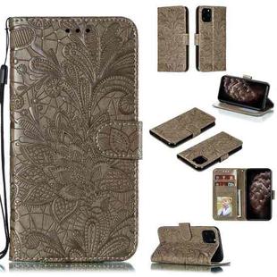 Lace Flower Horizontal Flip Leather Case with Holder & Card Slots & Wallet for iPhone 11 Pro Max(Grey)