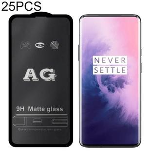 25 PCS AG Matte Frosted Full Cover Tempered Glass Film For OnePlus 6