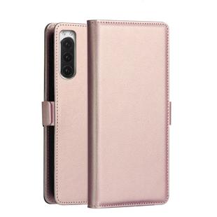 DZGOGO MILO Series PC + PU Horizontal Flip Leather Case with Holder & Card Slot & Wallet For Sony Xperia 2(Rose Gold)