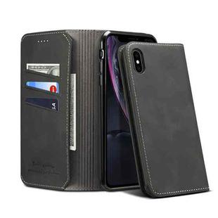 PU + TPU Horizontal Flip Leather Case with Holder & Card Slots & Wallet for iPhone X / XS(Black)