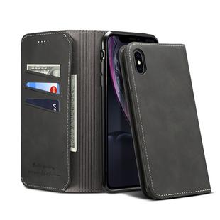 For iPhone XR PU + TPU Horizontal Flip Leather Case with Holder & Card Slots & Wallet(Black)