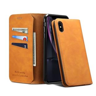 PU + TPU Horizontal Flip Leather Case with Holder & Card Slots & Wallet for iPhone XR(Khaki)