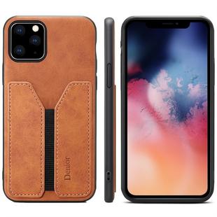 For iPhone 11 PU + TPU Protective Case with Card Slots (Brown)