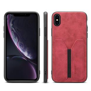 PU + TPU Protective Case with Card Slots for iPhone X / XS(Red)