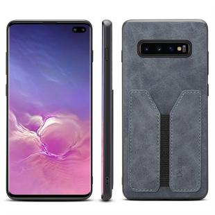 PU + TPU Protective Case with Card Slots for Galaxy S10(Grey)