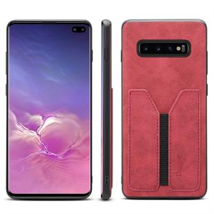 PU + TPU Protective Case with Card Slots for Galaxy S10(Red)
