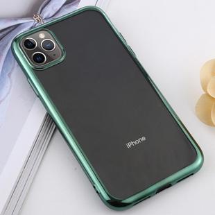 Transparent TPU Anti-Drop And Waterproof Mobile Phone Protective Case for iPhone 11 Pro Max (Green)