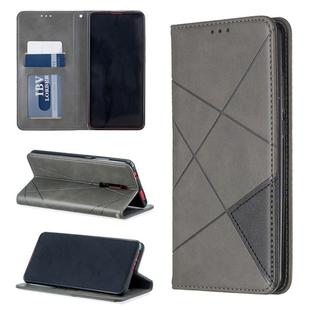 Rhombus Texture Horizontal Flip Magnetic Leather Case with Holder & Card Slots For Xiaomi Redmi K20 / K20 Pro / Mi 9T(Grey)